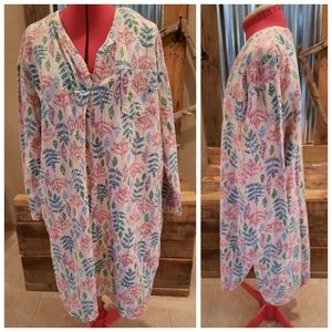 Handmade Nightgown L botanical cozy flannel modest